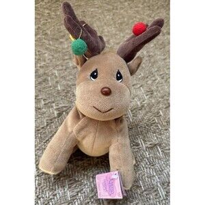 VTG 1998 Precious Moments Tender Tails Reindeer Plush Animal Bean Bag #381969